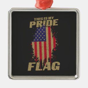 VS Amerikaanse 4 juli Patriottische Pride Vlag Metalen Ornament