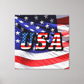 VS - Amerikaanse Vlag Canvasprint met Spanraam Canvas Afdruk (Voorkant)