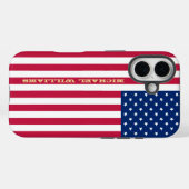 VS Amerikaanse vlag goud monogrammed patriottisch  Case-Mate iPhone Case (Achterkant (horizontaal))