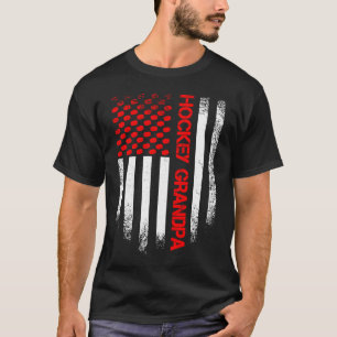  VS Amerikaanse vlag hockey Opa Patriottisch T-shirt