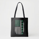 VS Amerikaanse Vlag Klaver St. Patrick's Day Ameri Draagtas (Voorkant)