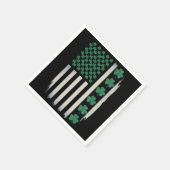 VS Amerikaanse Vlag Klaver St. Patrick's Day Ameri Servet (Hoek)