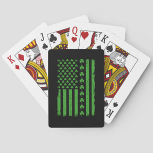 VS Amerikaanse vlag Klavertje vier St. Patricksdag Pokerkaarten