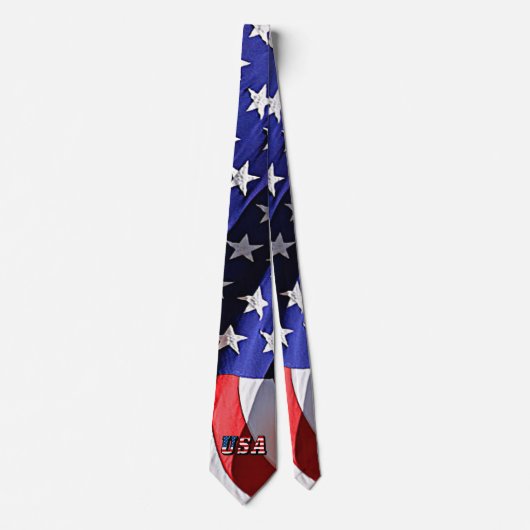 VS - Amerikaanse vlag Necktie Stropdas (Voorkant)