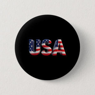 VS Amerikaanse Vlag Patriottisch Ronde Button 5,7 Cm