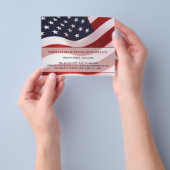 VS Amerikaanse Vlag Patriottische Flyer Sjabloon (Hand)