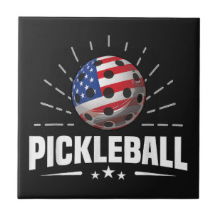 VS Amerikaanse Vlag Pickleball Speler Tegeltje