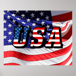 VS - Amerikaanse vlag Poster