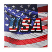 VS - Amerikaanse vlag Tegeltje (Voorkant)