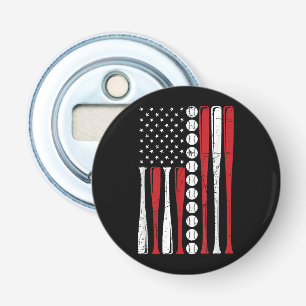 VS Amerikaanse Vlag Vintage Honkbal Vlag 4 juli Button Flesopener