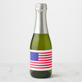 VS Amerikaanse vlag Voedsel- en drankenetiketten i Sparkling Wijnetiket