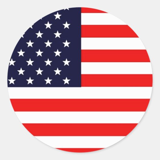 VS-AMERIKAANSE VLAGGENreeks Ronde Sticker (Voorkant)