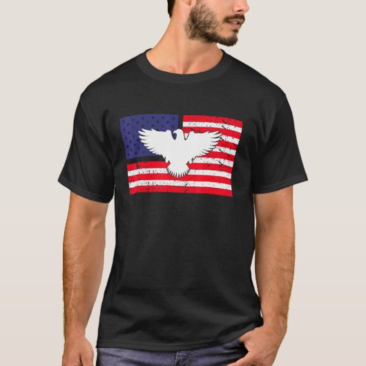 VS Amerikaanse vlagpatriotticus op 4 juli Bald ea T-shirt (Voorkant)