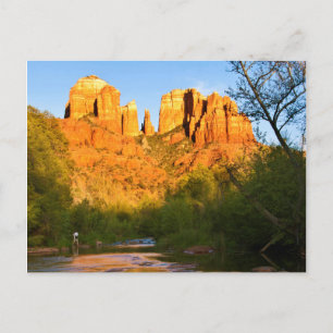 VS, Arizona. Cathedral Rock bij zonsondergang Briefkaart