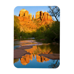 VS, Arizona. Cathedral Rock bij zonsondergang Magneet