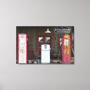 VS, Arizona. Chloride Ghost Town, oude benzinestat Canvas Afdruk