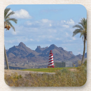 VS, Arizona, Lake Havasu City. Vuurtoren naast Drankjes Onderzetter