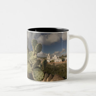 VS, Arizona, Tucson: Mission San Xavier del Bac 2 Tweekleurige Koffiemok