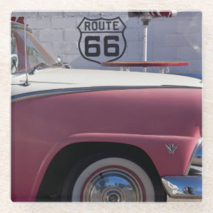 VS, Arizona, Williams. Rt. 66 Stad, 1950's Glazen Onderzetter