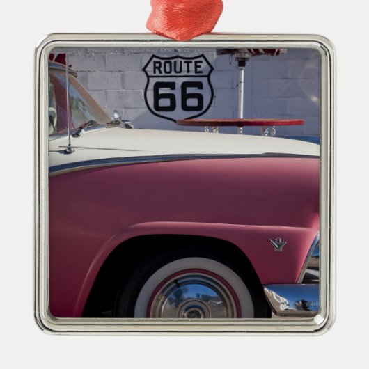 VS, Arizona, Williams. Rt. 66 Stad, jaren '50 Metalen Ornament (Voorkant)