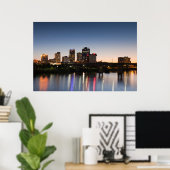 VS, Arkansas, Little Rock, City Skyline Poster (Thuiskantoor)