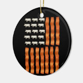 VS Bacon Flag Pig Keramisch Ornament (Links)