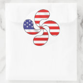 VS Baskisch kruis Ronde Sticker (Tas)