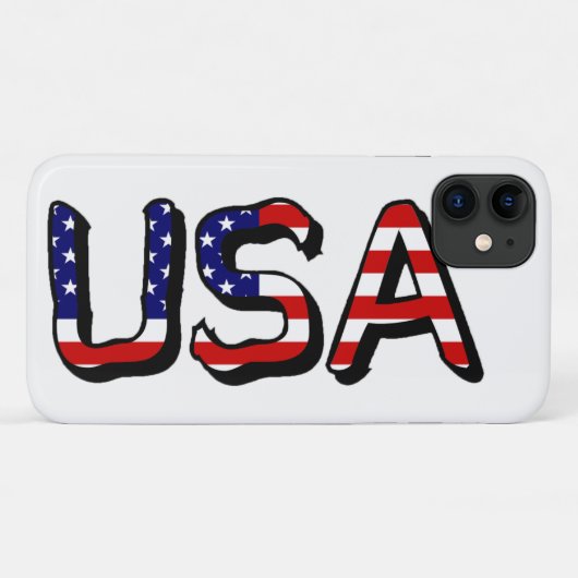 VS bedekt met Amerikaanse vlag inphcnt Case-Mate iPhone Case (Achterkant (horizontaal))