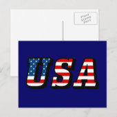 VS-Briefkaart voor vlaggentekst Briefkaart (Voorkant / Achterkant)