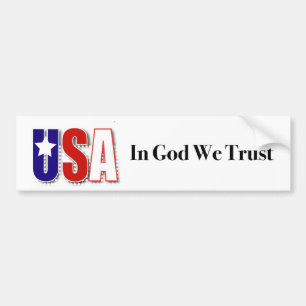 VS-bumpersticker "In God We Trust" Bumpersticker