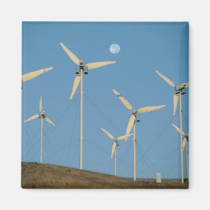 VS, Californië, Altamont Pass, windgeneratoren. Magneet