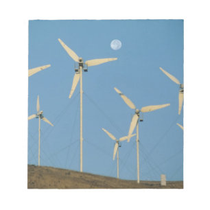 VS, Californië, Altamont Pass, windgeneratoren. Notitieblok