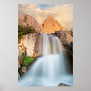 VS, Californië, Inyo National Forest. Waterval Poster