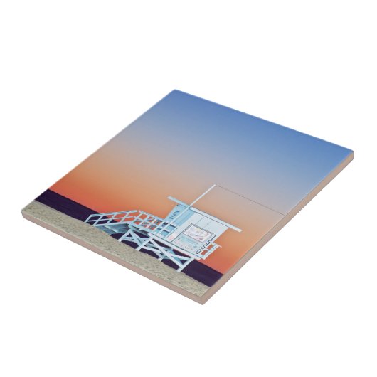 VS, Californië, Los Angeles, Santa Monica Beach Tegeltje (Zijkant)