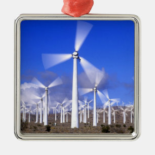 VS, Californië, Mojave. Uitzicht op een windturbin Metalen Ornament