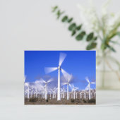 VS, Californië, Mojave. Uitzicht van een windturbi Briefkaart (Staand voorkant)