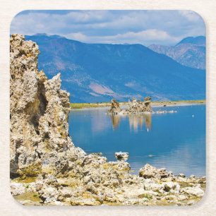 VS, Californië, Mono Lake South Tufa Reserve Vierkante Kartonnen Onderzetter