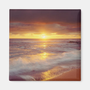 VS, Californië, San Diego. Sunset Cliffs strand Magneet