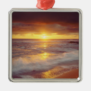 VS, Californië, San Diego. Sunset Cliffs strand Metalen Ornament