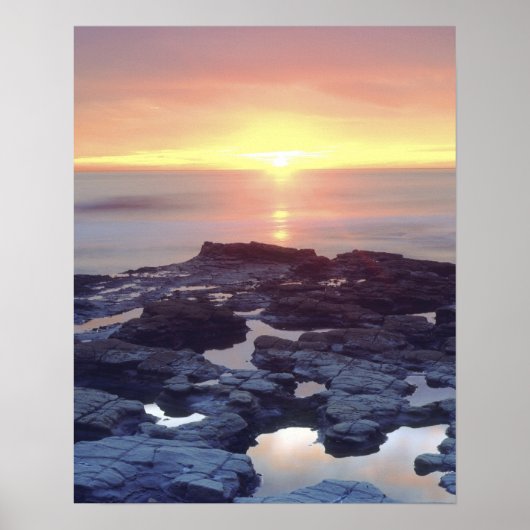 VS, Californië, San Diego. Sunset Cliffs tide Poster (Voorkant)