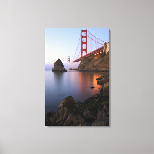 VS, Californië, San Francisco. Golden Gate Canvas Afdruk