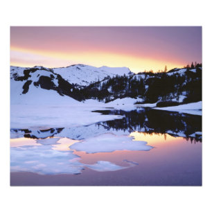 VS, Californië, Sierra Nevada-gebergte. De Foto Afdruk