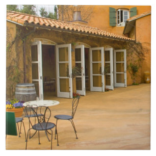 VS, Californië, Sonoma-vallei, Patio bij Viansa Tegeltje