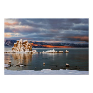 VS, Californië, Sunrise bij Mono Lake Perfect Poster