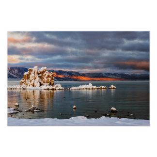 VS, Californië, Sunrise bij Mono Lake Perfect Poster