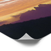 VS, Californië, Sunset over de Sierra Nevada Poster (Hoek)