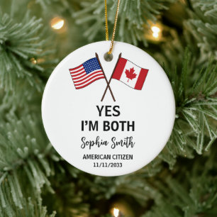 VS Canada dubbele nationaliteit op maat Keramisch Ornament