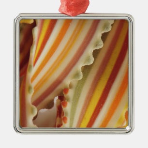 VS. Close-up van gedroogde regenboog pastasnoepjes Metalen Ornament