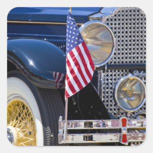 VS, Colorado, Frisco. Oude Packard auto Vierkante Sticker