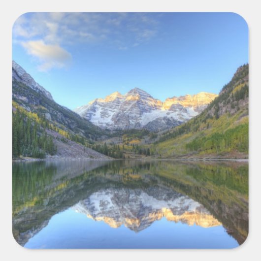 VS, Colorado, Maroon Bells-Snowmass Vierkante Sticker (Voorkant)